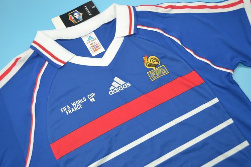 France Soccer Jersey Home Retro Replica 1998