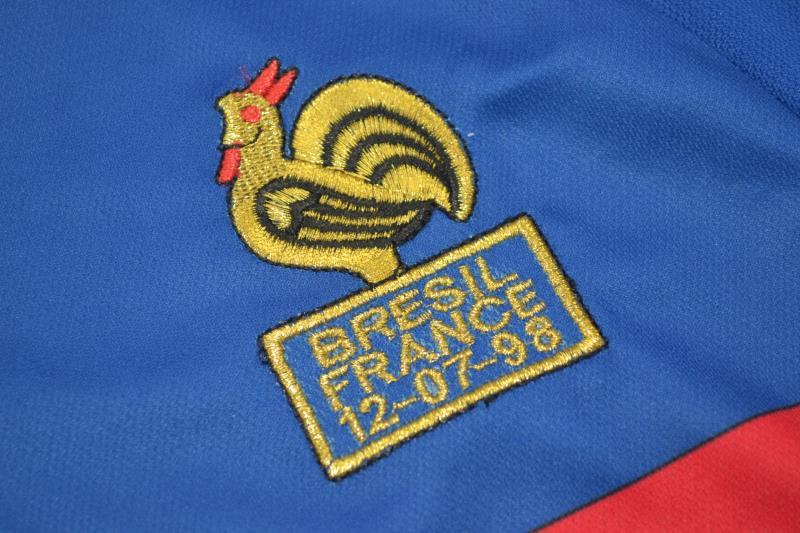 France Soccer Jersey Home Retro Replica 1998