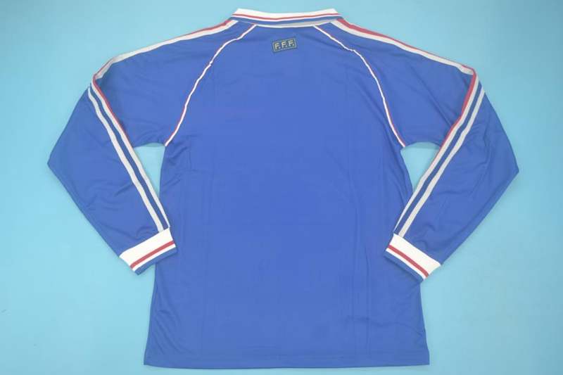 France Soccer Jersey Home Long Sleeve Retro Replica 1998