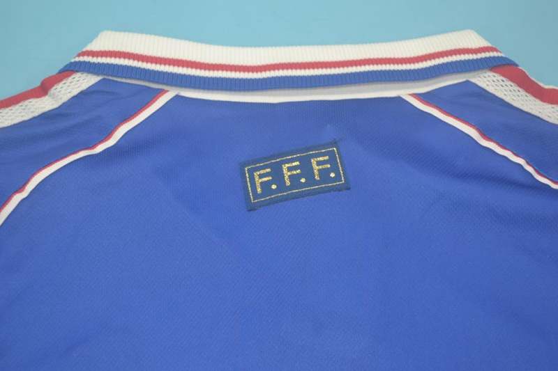 France Soccer Jersey Home Long Sleeve Retro Replica 1998