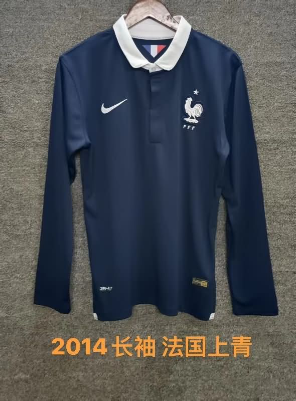 AAA Quality France 2014 Home Retro Long Sleeve Soccer Jersey