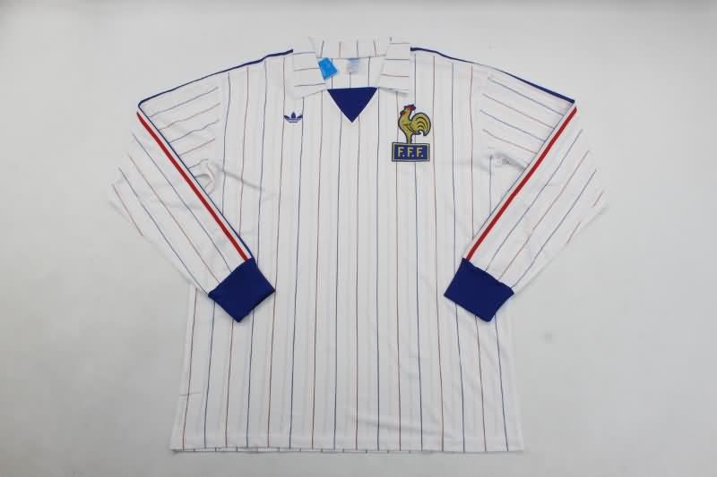 France Soccer Jersey Away Long Sleeve Retro Replica 1980/82