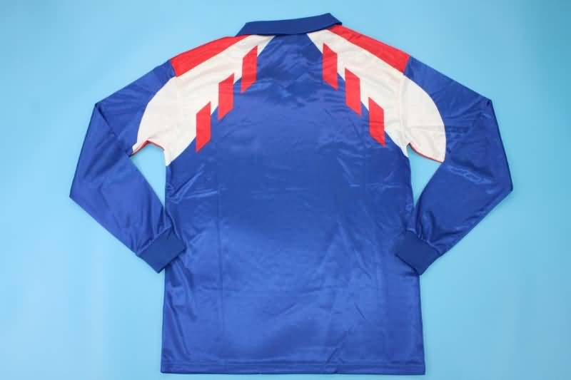 France Soccer Jersey Home Long Sleeve Retro Replica 1990/92