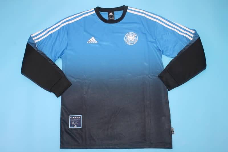 Germany Soccer Jersey Goalkeeper Black Blue Long Retro Replica 2002