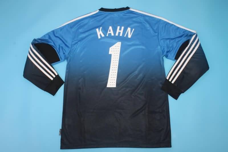 Germany Soccer Jersey Goalkeeper Black Blue Long Retro Replica 2002