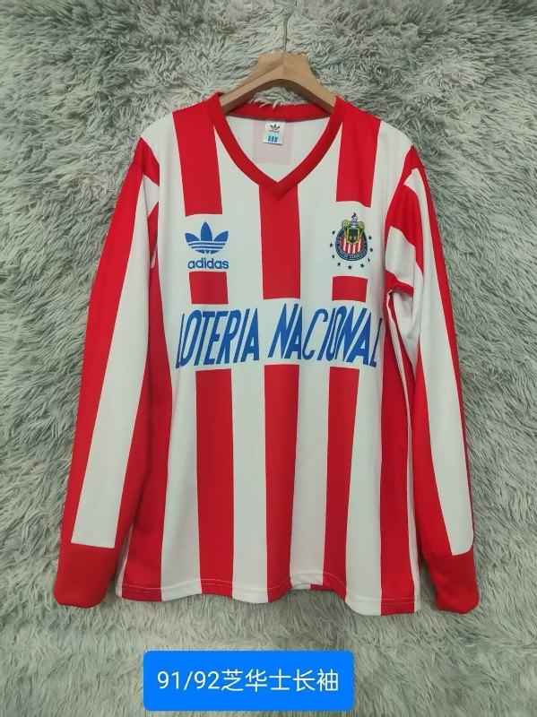 AAA Quality Guadalajara 1991/92 Home Retro Long Sleeve Soccer Jersey