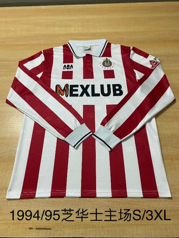 Guadalajara Soccer Jersey Home Retro Long Sleeve Replica 1994/95