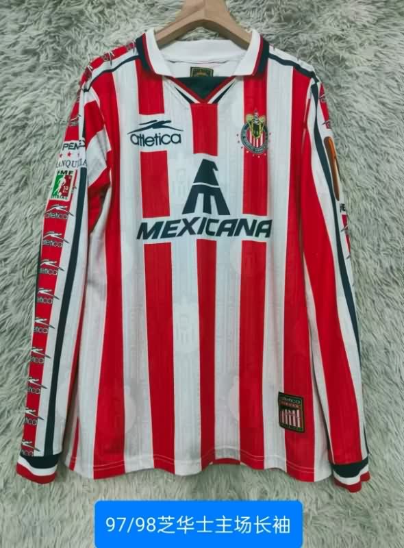 AAA Quality Guadalajara 1997/98 Home Long Sleeve Retro Soccer Jersey