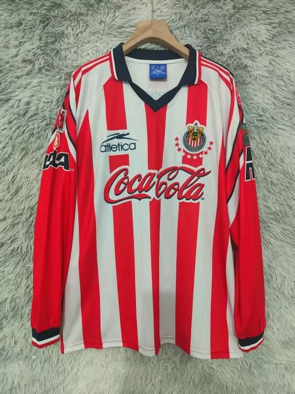 AAA Quality Guadalajara 1998/99 Home Long Sleeve Retro Soccer Jersey AAA Quality Guadalajara 1998/99 Home Long Sleeve Retro Soccer Jersey