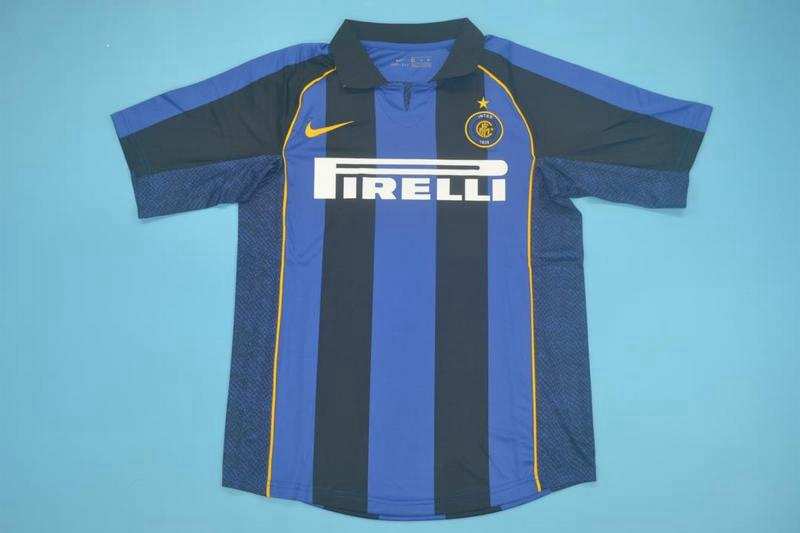 Inter Milan Soccer Jersey Home Retro Replica 2001/02