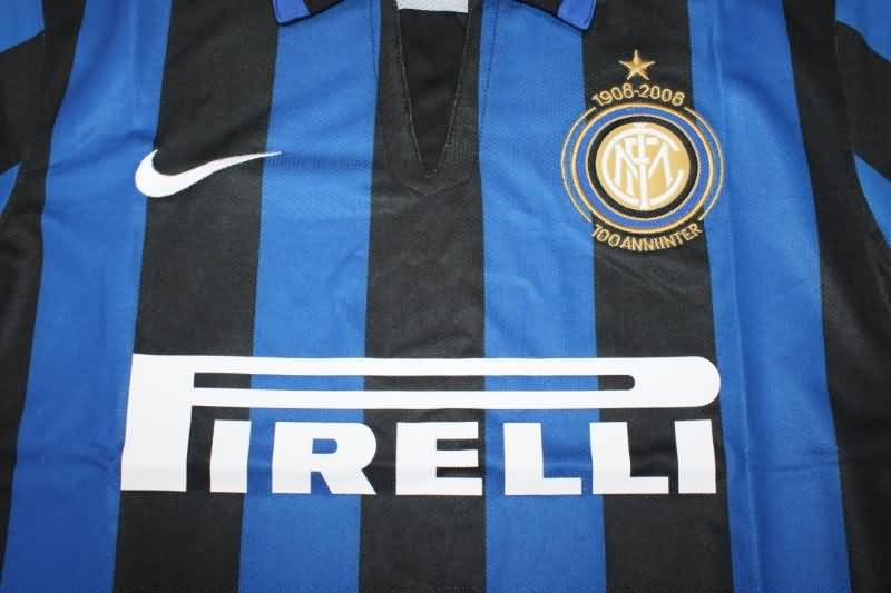 Inter Milan Soccer Jersey Home Retro Replica 2007/08