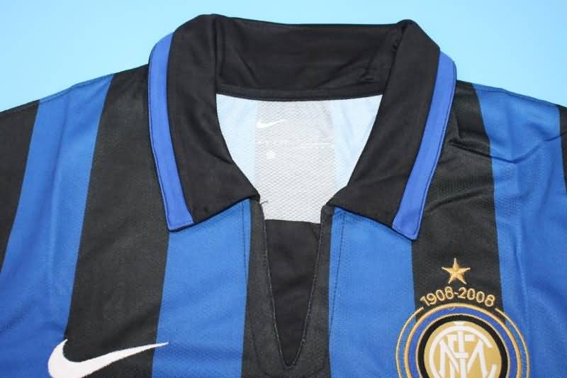 Inter Milan Soccer Jersey Home Retro Replica 2007/08