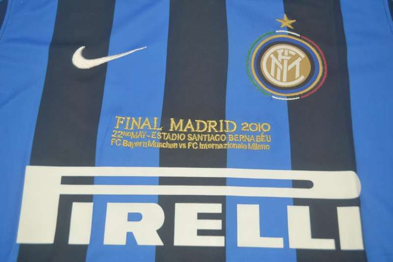 Inter Milan Soccer Jersey Home Long Retro Replica 2009/2010
