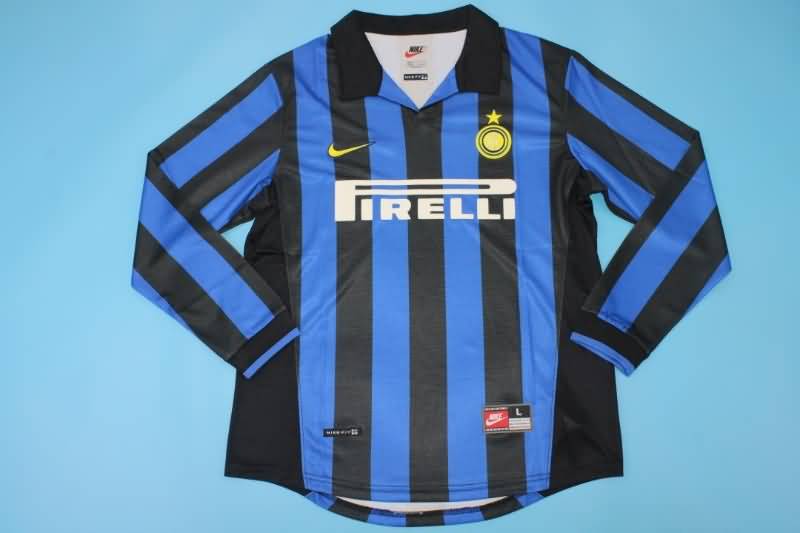 Inter Milan Soccer Jersey Home Long Retro Replica 1998/99