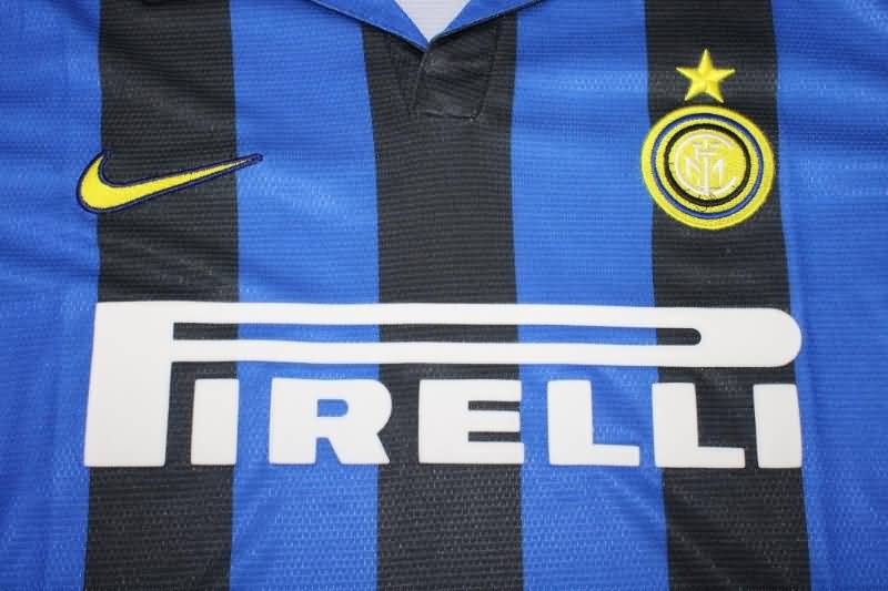 Inter Milan Soccer Jersey Home Long Retro Replica 1998/99