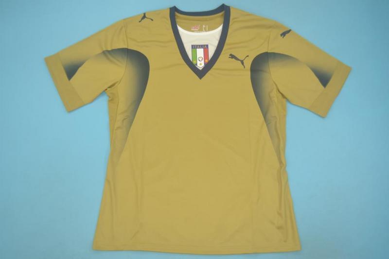 Italy Soccer Jersey Goalkeeper Gold Retro Replica 2006