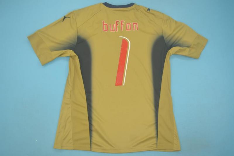 Italy Soccer Jersey Goalkeeper Gold Retro Replica 2006