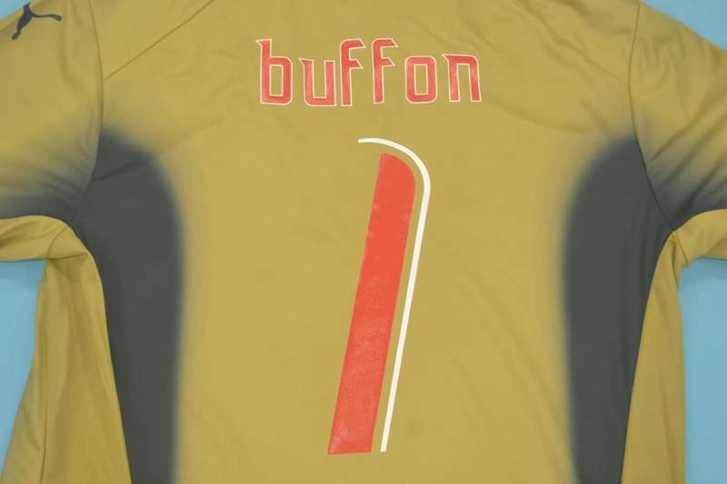 Italy Soccer Jersey Goalkeeper Gold Retro Replica 2006