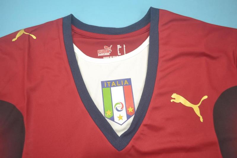 Italy Soccer Jersey Goalkeeper Red Retro Replica 2006