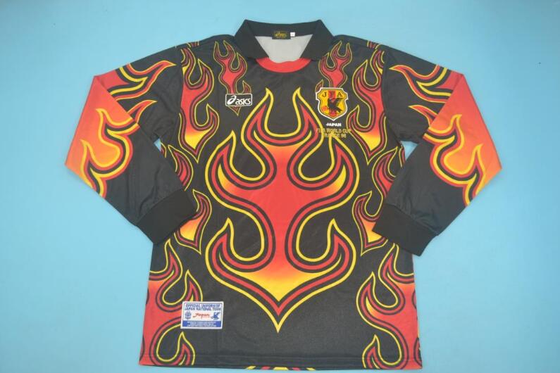 Japan Soccer Jersey Goalkeeper Black Long Retro Replica 1998