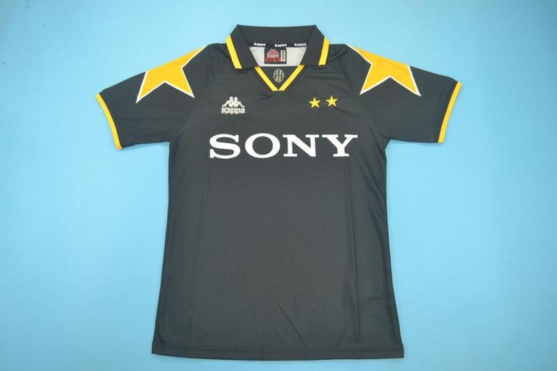 Juventus Soccer Jersey Black Retro Replica 1995/96