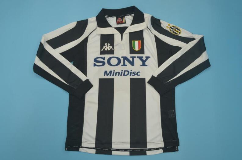 Juventus Soccer Jersey Home Long Retro Replica 1997/98