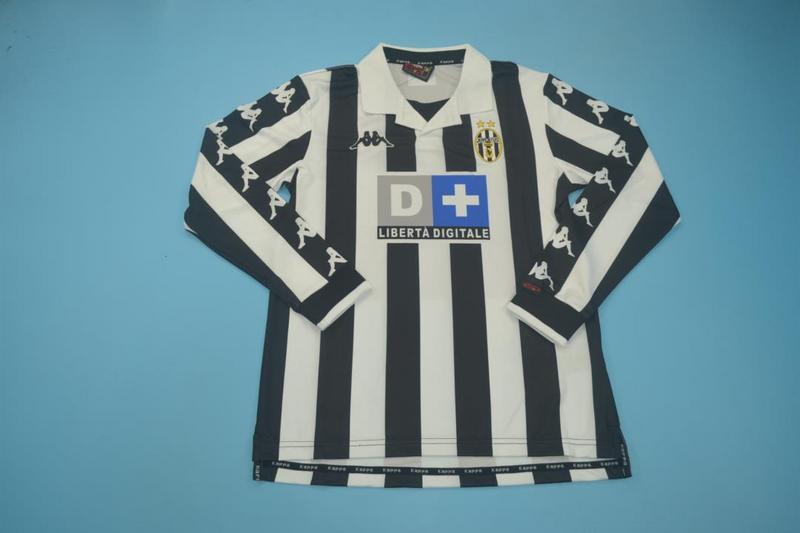 Juventus Soccer Jersey Home Long Retro Replica 1999/2000