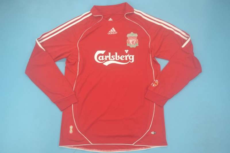 Liverpool Soccer Jersey Home Long Retro Replica 2006/08