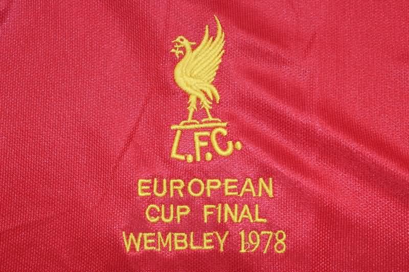 Liverpool Soccer Jersey Home UCL Final Retro Replica 1978