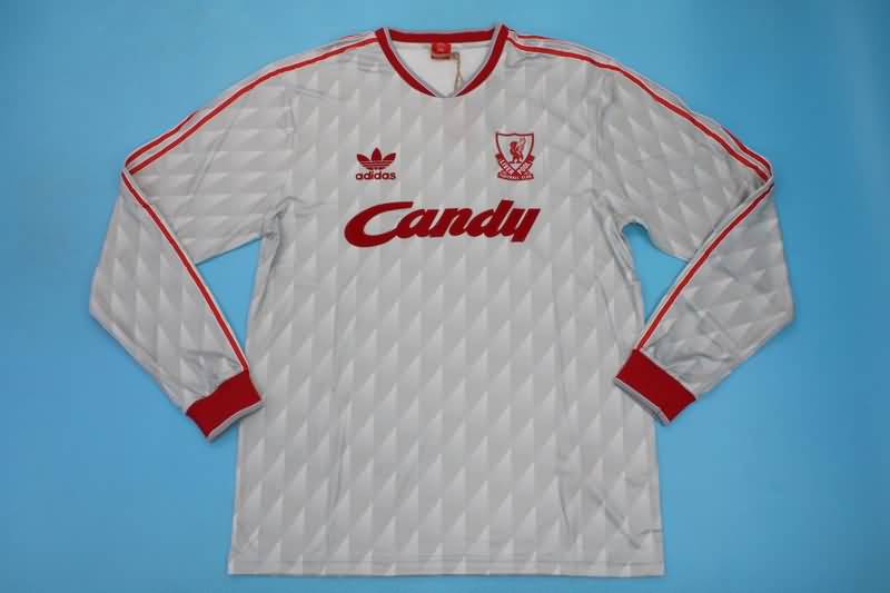 Liverpool Soccer Jersey Away Long Sleeve Retro Replica 1989/91