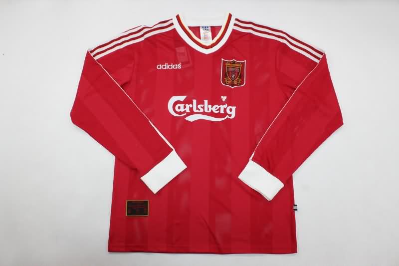 Liverpool Soccer Jersey Home Long Sleeve Retro Replica 1995/96