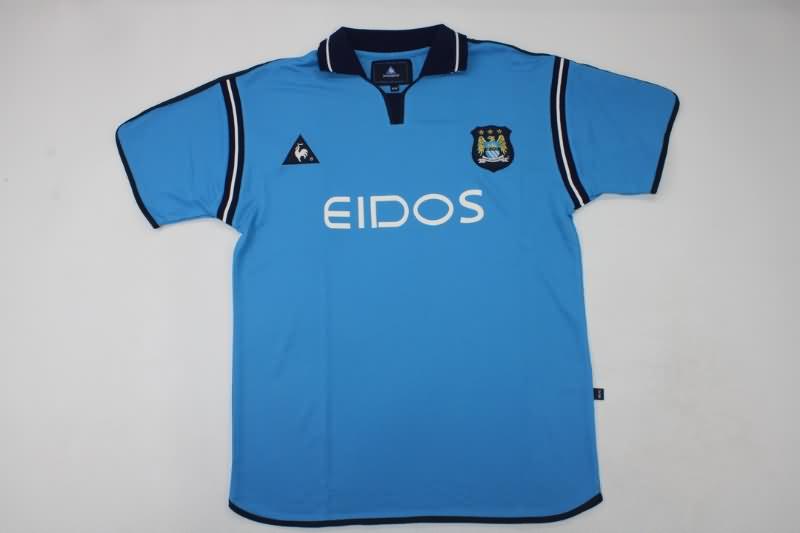 Manchester City Soccer Jersey Home Retro Replica 2001/02