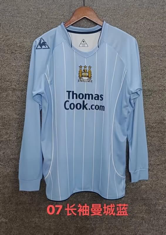 AAA Quality Manchester City 2007/08 Home Retro Long Sleeve Soccer Jersey