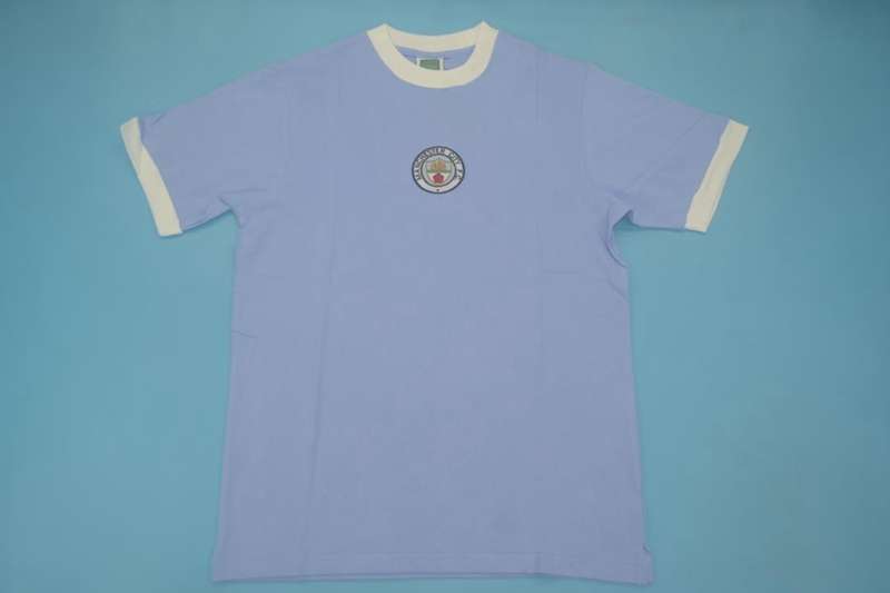 Manchester City Soccer Jersey Home Retro Replica 1972/75