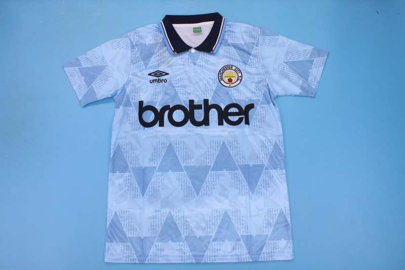 Manchester City Soccer Jersey Home Retro Replica 1988/90