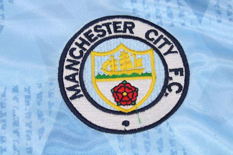 Manchester City Soccer Jersey Home Retro Replica 1988/90