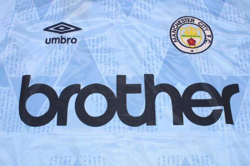 Manchester City Soccer Jersey Home Retro Replica 1988/90