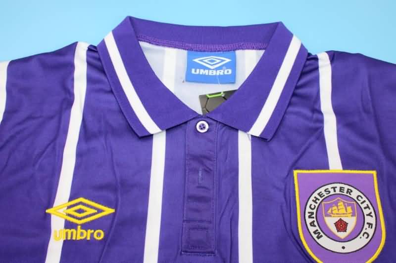 Manchester City Soccer Jersey Away Retro Replica 1992/94