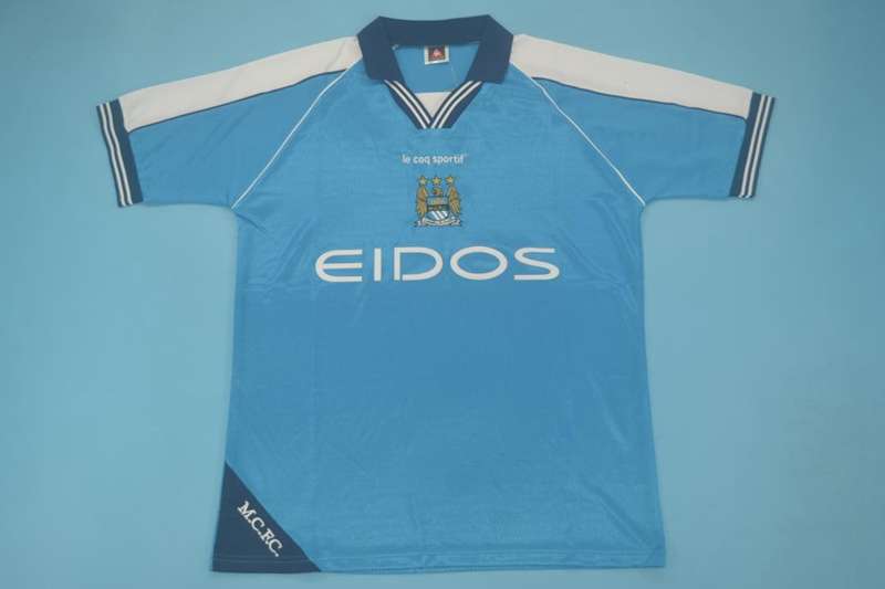 Manchester City Soccer Jersey Home Retro Replica 1999/2001