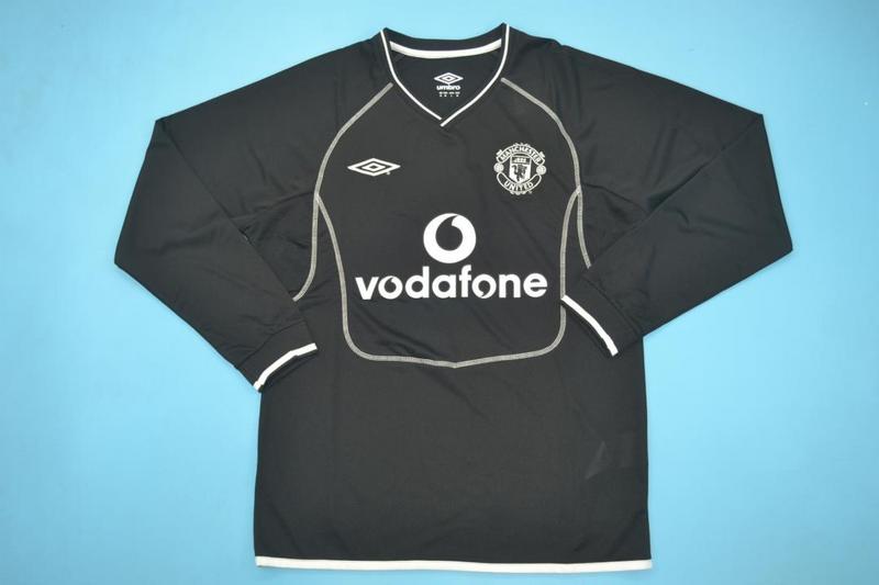Manchester United Soccer Jersey GK Black Long Retro Replica 2000/02