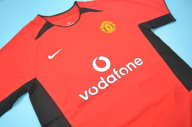 Manchester United Soccer Jersey Home Retro Replica 2002/04