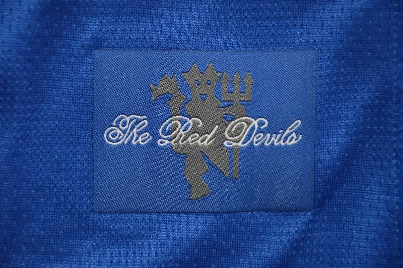 AAA Quality Manchester United 2007/08 Goalkeeper Blue Retro Soccer Jersey