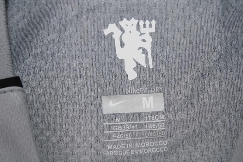 Manchester United Soccer Jersey Goalkeeper Grey Retro Replica 2007/08