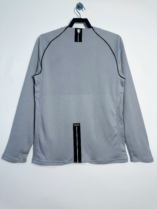 Manchester United Soccer Jersey Goalkeeper Grey LS Retro Replica 2007/08