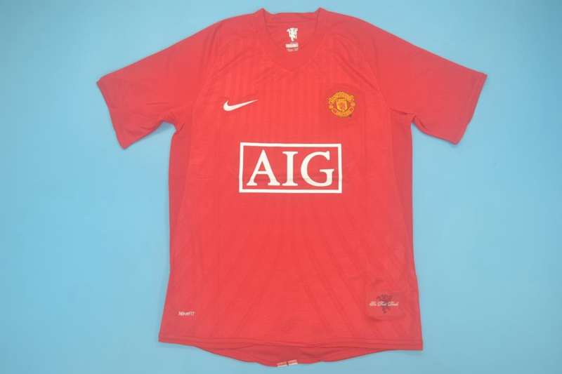 Manchester United Soccer Jersey Home Retro Replica 2007/09