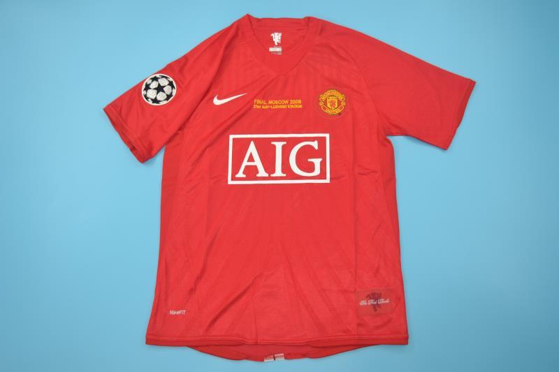 Manchester United Soccer Jersey Home Final Jersey Replica 2007/08