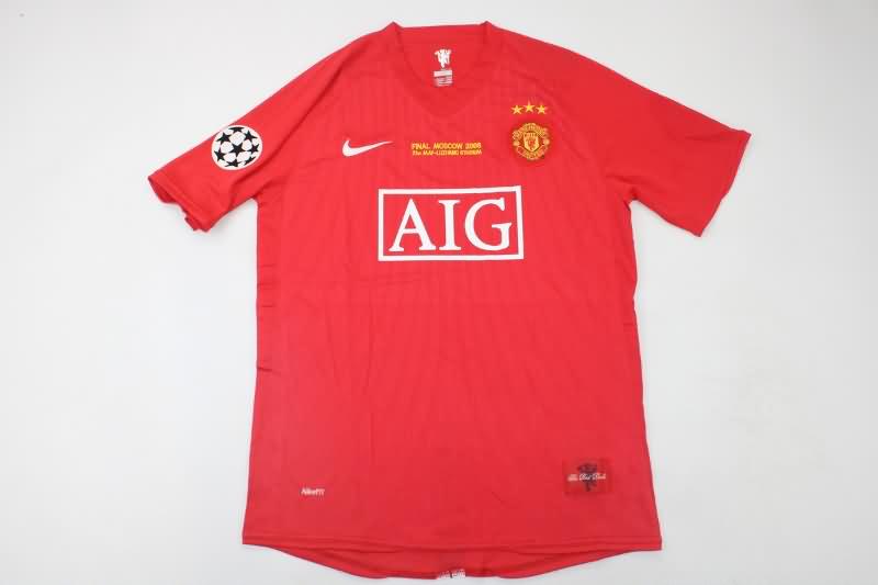 Manchester United Soccer Jersey 3 Home Final Jersey 3 Stars Replica 2007/08