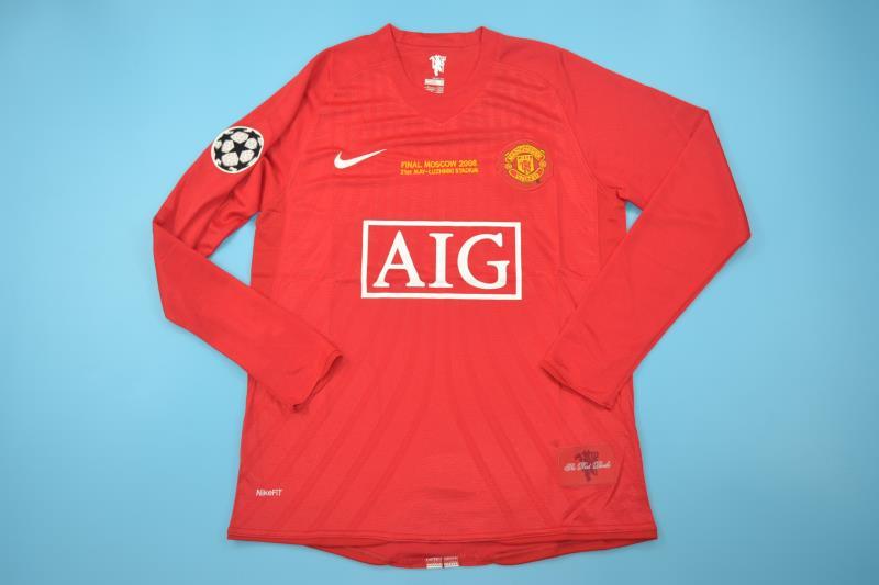 Manchester United Soccer Jersey Home Final Long Jersey Replica 2007/08