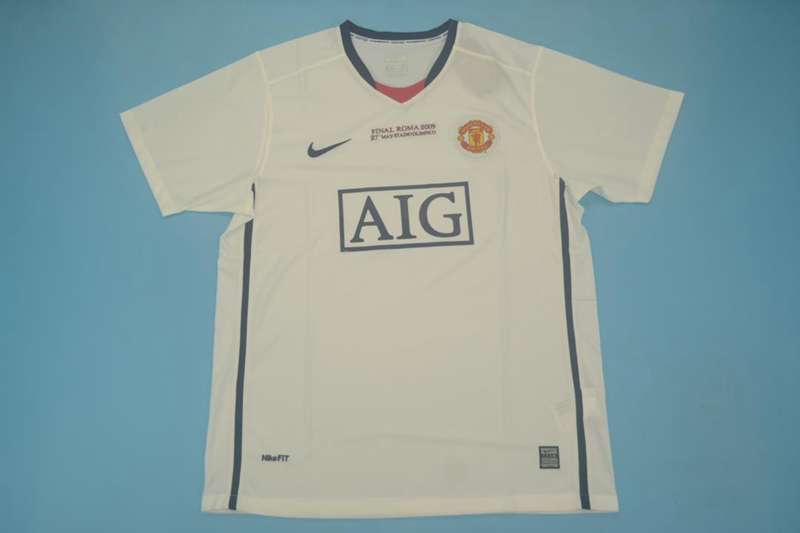 Manchester United Soccer Jersey Away Final Retro Replica 2008/09