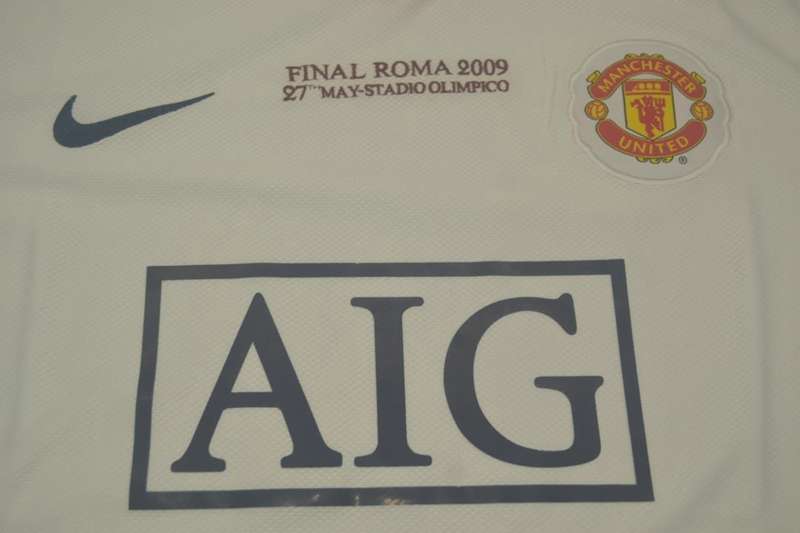 Manchester United Soccer Jersey Away Final Retro Replica 2008/09